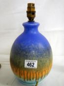 A Ruskin blue drop table lamp (approx. height 11" / 28cm inc. fitting)
 
Condition
No damage