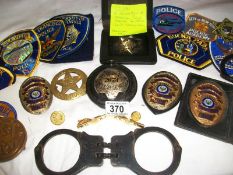 A collection of American police badges f
