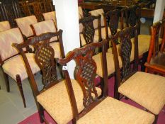 Set of six 18th-century mahogany Chippendale chairs