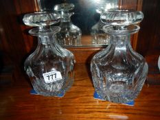 Pair of glass decanters (approx. height 7 1/2" / 19cm)