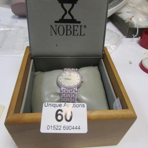 A Nobel diamond face gent's wristwatch i