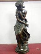 A bronzed figurine