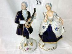 A Pair of Royal Dux figures (approx. height 8 3/4" / 22.25cm)
