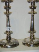 A pair of 1820s Sheffield plated candles