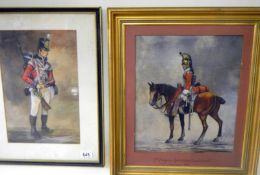 Two watercolours '6th Dragoon Guards, 18