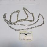 2 silver necklaces, 43 gms.