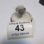 An 18ct white gold quarter carat diamond