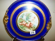 A Haas & Czjzek Schlaggenwald plate with classical scene circa 1867 (approx. diameter 13" / 33cm)