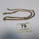 An 18" gold chain, 17gms