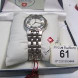 A boxed Swiss Pulse wrist watch, in work