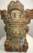 A pottery Aztec idol figurine
