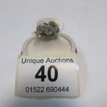 A 1.5 ct diamond 3 posy 14kt gold ring,