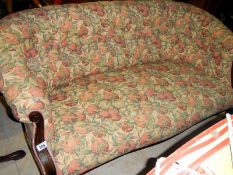 Two-seater button-back settee