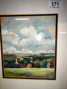 A f/g landscape watercolour of Suffolk s