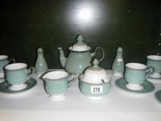A Denby 6 piece tea set and cruets