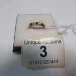 A sapphire and diamond yellow gold bar r