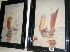 A pair of good watercolours Small Boats