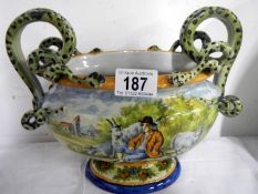 A Dutch bowl showing country scene with