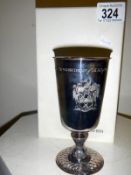 A silver goblet commemorating 350th Anni