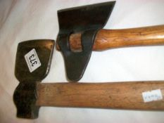 2 carpenter's axes