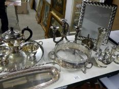A large quantity of silver plated items