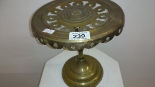 A Victorian brass kettle stand