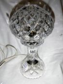 A Cut-glass table lamp (approx. height 10" / 25.5cm)