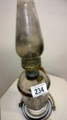 A Victorian ships gimbal oil lamp with g