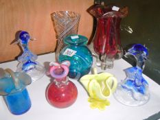 A quantity of Murano glass and Victorian