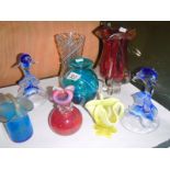 A quantity of Murano glass and Victorian