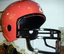 American Football display helmet (approx. length 43" / 109.25cm, height 36" / 91.5cm)