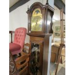 An oak Grandfather clock