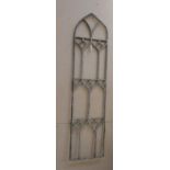 An arched metal panel