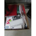 A large quantity of craft card, paper et