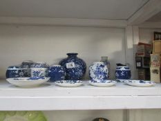 A quantity of Oriental blue and white including ginger jars etc