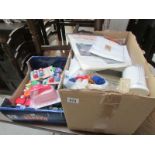 2 boxes of craft sewing kits,, punches e