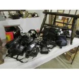 A large quantity of vintage camera's etc