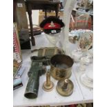 A mixed lot including trench art