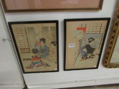 A pair of framed and glazed 'Geisha' pri