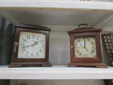 2 modern mantel clocks