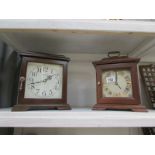 2 modern mantel clocks