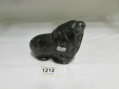 An Inuit carving of a walrus