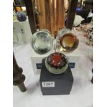 5 boxed Caithness glass paperweights