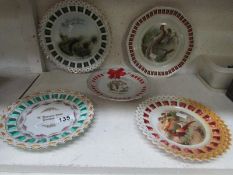 5 ribbon plates including souvenier