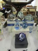 6 boxed Caithness glass paperweights