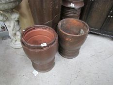 3 smaller chimney pots