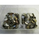 A mixed lot of foreign coins