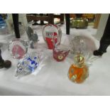 7 glass paperweights including Caithness