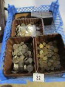 A large mixed lot of British coins inclu