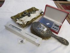A mixed lot including kid gloves, silver